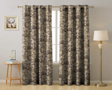 Load image into Gallery viewer, Rayna Decor Suede Velvet Texture Eyelet Door Curtain, Light Grey