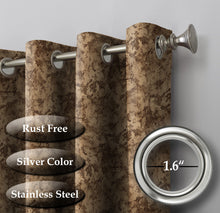 Load image into Gallery viewer, Rayna Decor Suede Velvet Texture Eyelet Door Curtain, Bronze