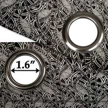 Load image into Gallery viewer, Rayna Decor Set of 2 Floral Damask Jute Jacquard Eyelet Long Door Curtain with Rust Free Eyelet Rings. - 4x9 feet, Coffee-3