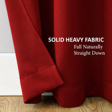 Load image into Gallery viewer, Rayna Decor Fabric Solid Window Curtain, Set of 1, Carmine Red