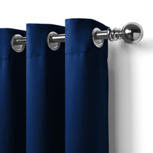 Load image into Gallery viewer, Rayna Decor Fabric Solid Window Curtain, 5 Feet, Azure Blue, Set of 1