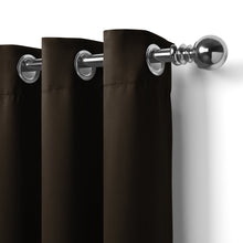 Load image into Gallery viewer, Rayna Decor Fabric Solid Window Curtain, Set of 1, Wood Coffee
