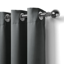Load image into Gallery viewer, Rayna Decor Fabric Solid Window Curtain, Set of 1, Slate Grey