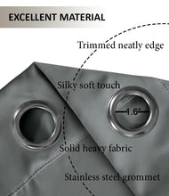 Load image into Gallery viewer, Rayna Decor Fabric Solid Window Curtain, Set of 1, Slate Grey