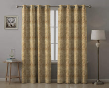 Load image into Gallery viewer, Rayna Decor Suede Velvet Texture Eyelet Door Curtain, Gold
