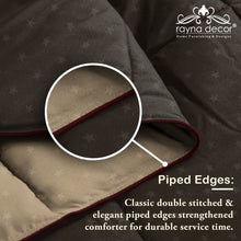 Load image into Gallery viewer, Rayna Decor Soft/Lightweight All Weather Reversible Microfiber Single Bed Comforter/Quilt,90x60 Inches,RussetCoffee and Smokybrown