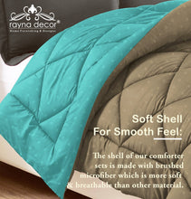 Load image into Gallery viewer, Rayna Decor Soft/Lightweight All Weather Reversible Microfiber Single Bed Comforter/Quilt,90x60 Inches,Smokybrown and Arctic