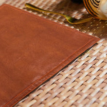Load image into Gallery viewer, Rayna Decor Leather Dining Placemats for Dining Table Waterproof Wipeable Washable Placemats Heat-Resistant Non-Slip Kitchen Place Mats,TAN