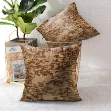 Load image into Gallery viewer, Click to open expanded view Rayna Decor Jacquard Velvet Cushion Covers for Living Room,16x16 Inches, Set of 5,Bronze