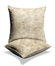 Load image into Gallery viewer, Rayna Decor Texture Suede Imported Velvet Reversible Cushion Covers for Living Room, Pack of 1 & 2, Cream