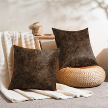 Load image into Gallery viewer, Rayna Decor Texture Suede Imported Velvet Reversible Cushion Covers for Living Room, Pack of 1 & 2, Bronze