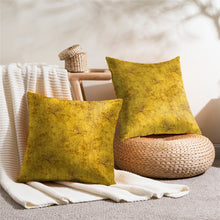 Load image into Gallery viewer, Rayna Decor Texture Suede Imported Velvet Reversible Cushion Covers for Living Room, Pack of 1 & 2, Zest Yellow