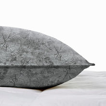 Load image into Gallery viewer, Rayna Decor Texture Suede Imported Velvet Reversible Cushion Covers for Living Room, Pack of 1 & 2, Silver
