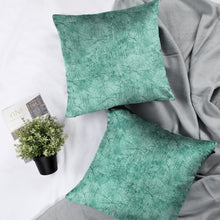 Load image into Gallery viewer, Rayna Decor Texture Suede Imported Velvet Reversible Cushion Covers for Living Room, Pack of 1 & 2, Mint Aqua