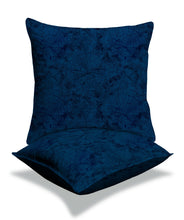 Load image into Gallery viewer, Rayna Decor Texture Suede Imported Velvet Reversible Cushion Covers for Living Room, Pack of 1 & 2, Navy Blue