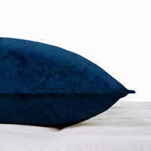 Load image into Gallery viewer, Rayna Decor Texture Suede Imported Velvet Reversible Cushion Covers for Living Room, Pack of 1 & 2, Navy Blue
