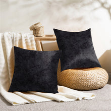 Load image into Gallery viewer, Rayna Decor Texture Suede Imported Velvet Reversible Cushion Covers for Living Room, Pack of 1 & 2, Grey Black