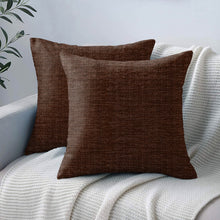 Load image into Gallery viewer, Rayna Decor Jacquard Chenille 100TC Cushion Cover, Pack of 1 & 2, Chocolate