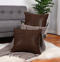 Load image into Gallery viewer, Rayna Decor Jacquard Chenille 100TC Cushion Cover, Pack of 1 & 2, Chocolate