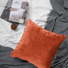 Load image into Gallery viewer, Rayna Decor Jacquard Chenille 100TC Cushion Cover, Pack of 1 & 2, Monarch Orange