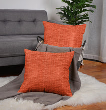 Load image into Gallery viewer, Rayna Decor Jacquard Chenille 100TC Cushion Cover, Pack of 1 & 2, Monarch Orange