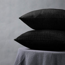 Load image into Gallery viewer, Rayna Decor Jacquard Chenille 100TC Cushion Cover, Pack of 1 & 2, Midnight Black