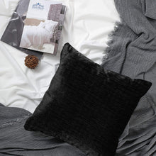 Load image into Gallery viewer, Rayna Decor Jacquard Chenille 100TC Cushion Cover, Pack of 1 & 2, Midnight Black