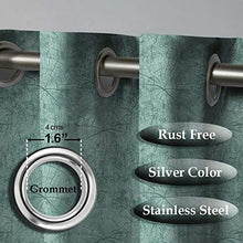 Load image into Gallery viewer, Rayna Decor Soft Luxury Suede Velvet Solid Eyelet Window Curtain (4.5 x 5 Feet), Mint Aqua