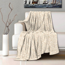 Load image into Gallery viewer, Rayna Decor Super Soft Unique Fringe Design Digital Pattern Suede Velvet Decorative Throw/Sofa Cover for Sofa,Couch, Bed and Living Room,140x125 cms,Pack of 2, Cream
