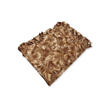 Load image into Gallery viewer, Rayna Decor Super Soft Unique Fringe Design Digital Pattern Suede Velvet Decorative Throw/Sofa Cover for Sofa,Couch, Bed and Living Room,140x125 cms,Pack of 2, Bronze
