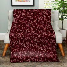 Load image into Gallery viewer, Rayna Decor Super Soft Unique Fringe Design Digital Pattern Suede Velvet Decorative Throw/Sofa Cover for Sofa,Couch, Bed and Living Room,140x125 cms,Pack of 2, Maroon