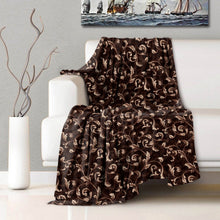 Load image into Gallery viewer, Rayna Decor Super Soft Unique Fringe Design Digital Pattern Suede Velvet Decorative Throw/Sofa Cover for Sofa,Couch, Bed and Living Room,140x125 cms,Pack of 2, Coffee