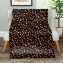 Load image into Gallery viewer, Rayna Decor Super Soft Unique Fringe Design Digital Pattern Suede Velvet Decorative Throw/Sofa Cover for Sofa,Couch, Bed and Living Room,140x125 cms,Pack of 2, Coffee