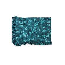 Load image into Gallery viewer, Rayna Decor Super Soft Unique Fringe Design Digital Pattern Suede Velvet Decorative Throw/Sofa Cover for Sofa,Couch, Bed and Living Room,140x125 cms,Pack of 2, Teal Blue