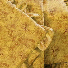 Load image into Gallery viewer, Rayna Decor Super Soft Unique Fringe Design Digital Pattern Suede Velvet Decorative Throw/Sofa Cover for Sofa,Couch, Bed and Living Room,140x125 cms,Pack of 2, Yellow