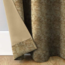 Load image into Gallery viewer, Rayna Decor Suede Velvet Texture Eyelet Door Curtain, Light Gold
