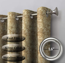 Load image into Gallery viewer, Rayna Decor Suede Velvet Texture Eyelet Door Curtain, Light Gold
