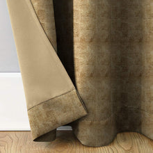Load image into Gallery viewer, Rayna Decor Suede Velvet Texture Eyelet Door Curtain, Gold

