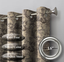 Load image into Gallery viewer, Rayna Decor Suede Velvet Texture Eyelet Door Curtain, Light Grey
