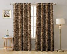 Load image into Gallery viewer, Rayna Decor Suede Velvet Texture Eyelet Door Curtain, Bronze
