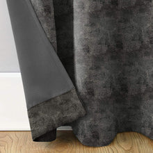 Load image into Gallery viewer, Rayna Decor Suede Velvet Texture Eyelet Door Curtain, Grey
