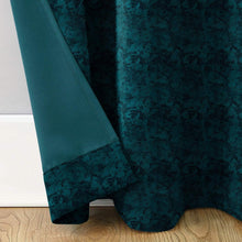 Load image into Gallery viewer, Rayna Decor Suede Velvet Texture Eyelet Door Curtain, Turkish Blue
