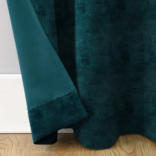 Load image into Gallery viewer, Rayna Decor Suede Velvet Texture Eyelet Door Curtain, Turkish Blue-2
