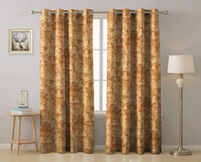 Load image into Gallery viewer, Rayna Decor Suede Velvet Texture Eyelet Door Curtain, Heavy Beige
