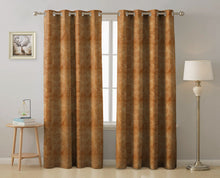 Load image into Gallery viewer, Rayna Decor Suede Velvet Texture Eyelet Door Curtain, Heavy Beige-2
