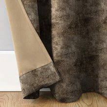 Load image into Gallery viewer, Rayna Decor Suede Velvet Texture Eyelet Door Curtain, Dark Beige
