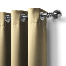 Load image into Gallery viewer, Rayna Decor Fabric Solid Window Curtain, Set of 1, Wheat
