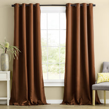 Load image into Gallery viewer, Rayna Decor Fabric Solid Window Curtain, Set of 1, Tobacco
