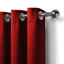 Load image into Gallery viewer, Rayna Decor Fabric Solid Window Curtain, Set of 1, Carmine Red
