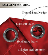 Load image into Gallery viewer, Rayna Decor Fabric Solid Window Curtain, Set of 1, Carmine Red
